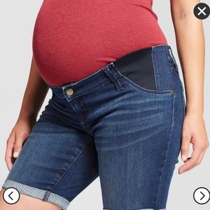 Isabel Maternity Bermuda Jean Shorts
